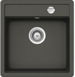 CENTA Chiuvetă bucătărie cuarţ compozit 1 cuvă CENTA Alcor 50 51x49 cm fără picurător maro închis reversibilă (ALCOR 50 DG) Chiuveta