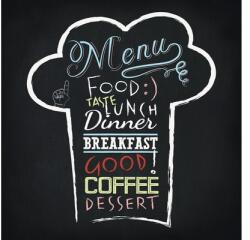 Pure Living Tablou sticlă Pure Living Menu 30x30 cm (GLA957A)