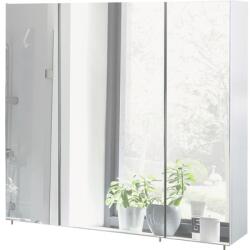 Möbelpartner Dulap baie cu oglindă Basic 80x70 cm PAL alb 3 uşi (134107)
