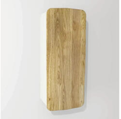 Devo Dulap baie suspendat 34x94 cm PAL alb/stejar/negru Devo Oval 1 ușă (OV-SW1DPR34-P36D01L09)
