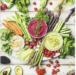 Pure Living Tablou sticlă Pure Living Vegetable Cuisine II 30x30 cm (GLA2630A)