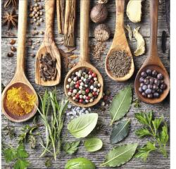 Pure Living Tablou sticlă Pure Living Herbages On Spoon 20x20 cm (GLA1808D)