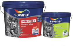 Savana Vopsea lavabilă pentru interior Savana Ultra Rezist albă 15 l + amorsă 5 l (5747630)
