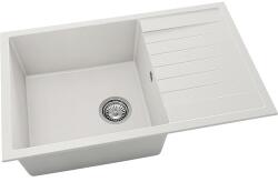 FAT Chiuvetă bucătărie fatgranit 1 cuvă FAT Avangard 228 49x80 cm cu picurător White reversibilă (228-1001) Chiuveta