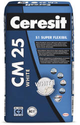 Ceresit Adeziv super flexibil Ceresit CM25 pentru gresie și faianță interior și exterior 25 kg alb (1177797)