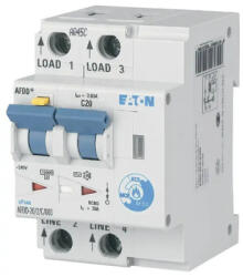 Eaton Întreruptor automat cu protecție diferențială Eaton AFDD 2P 20A 30mA, curbă B, tip AC (MO06992)
