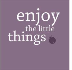 Pure Living Tablou sticlă Pure Living Enjoy The Little Things 30x30 cm (GLA996A)