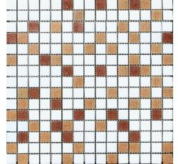 MIRAVA Mozaic sticlă MIRAVA alb-maro 30, 5x32, 5 cm (HBR003)