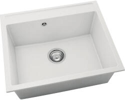 FAT Chiuvetă bucătărie fatgranit 1 cuvă FAT Avangard 227 51x60 cm fără picurător Pure White (227-1000) Chiuveta