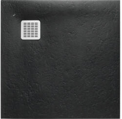 Roca Cădiță de duș pătrată slim Roca Stonex Terran 90x90 cm negru (AP10338438401400)