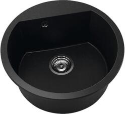 FAT Chiuvetă bucătărie fatgranit 1 cuvă FAT Avangard 223 Ø51 cm fără picurător Black Metallic (223-1008) Chiuveta