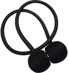 Gardinia Legătoare draperie Gardinia Flex-S cu magnet, negru, 48 cm, set 2 buc (36462)