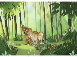 Komar Fototapet vlies DX8-029 Disney Edition 4 Lion King Love 400x280 cm (DX8-029)