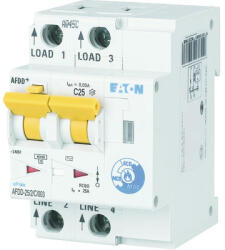 Eaton Întreruptor automat cu protecție diferențială & arc electric Eaton xPole AFDD 2P 25A 10kA/30mA, curbă C, tip AC (MO06510)