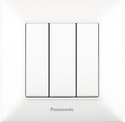 Panasonic Întrerupător triplu Panasonic Arkedia Slim, alb, incl. ramă (P-SA.3)