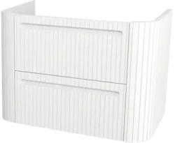 Devo Dulap bază lavoar baie suspendat Devo Gloria 2.0 70x50 cm MDF alb striat sertar cu închidere lentă (GL2-SU2S70-2-F83)