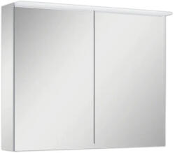 Jungborn Dulap baie cu oglindă Jungborn 80x63 cm PAL gri 2 uşi iluminare LED (904664)