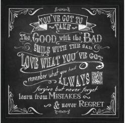 Pure Living Tablou înrămat Pure Living Good & Bad Slogan 30x30 cm (AN1219O25)