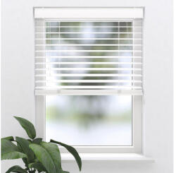 Soluna Jaluzea PVC Soluna aspect de lemn, alb, 150x175 cm (102101121)