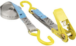 Mamutec Set chingi de fixare cu clichet & cârlig cauciucat Mamutec 25mm x 5m, max. 800kg, gri, 2 piese (7003019-252)