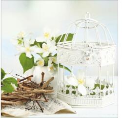 Pure Living Tablou sticlă Pure Living White & Yellow Flowers I 20x20 cm (GLA1172D)