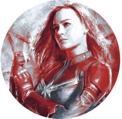 Komar Fototapet rotund autoadeziv Komar DD1-046 Avengers Painting Captain Marvel Ø 125 cm (DD1-046)