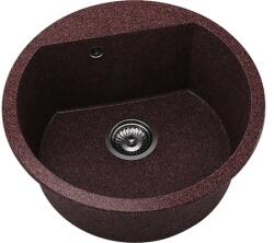 FAT Chiuvetă bucătărie granixit 1 cuvă FAT Avangard 223 Ø51 cm fără picurător Bordo (223-100) Chiuveta