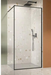 Radaway Duș Walk In Radaway Modo F Black II, 110x200 cm, sticlă securizată transparentă, profil negru (10409114-54-01)