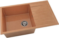 FAT Chiuvetă bucătărie granixit 1 cuvă FAT Avangard 228 49x80 cm cu picurător Siberian Wallflower reversibilă (228-829) Chiuveta
