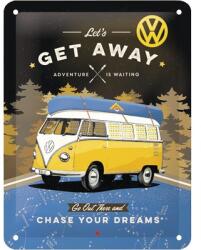 Nostalgic-Art Tablou metalic decorativ Nostalgic-Art VW Bulli Get Away 15x20 cm (26251)