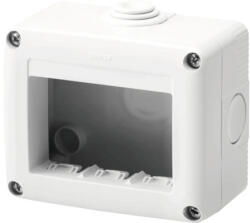 Gewiss Doză suport aparataje Gewiss 3 module IP44, montaj aplicat, gri (GW27003)