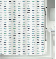 spirella Perdea de duş spirella Santorini Textil 180x200 cm alb/albastru (1.019.261) Perdea de dus