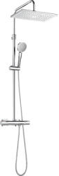 Roca Sistem de duș termostatat Roca Even-T Square, duș fix 36x24 cm, pară duș 3 funcții, crom (A5A2080C00)
