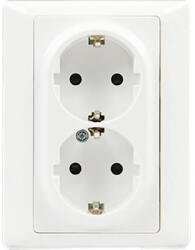 Legrand Priză dublă cu împământare Legrand Valena Life, alb, incl. ramă (L755702)