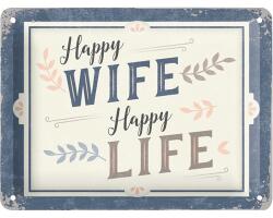 Nostalgic-Art Tablou metalic decorativ Nostalgic-Art Happy Wife 15x20 cm (26239)