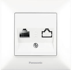Panasonic Priză date RJ45 simplă Panasonic Arkedia Slim CAT5e, alb, incl. ramă (P-SA.CAL1.5)