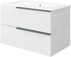 Savini Set mobilier baie suspendat Savinidue Oikos 82 cm MDF alb (2500/F07)