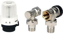 Heimeier Set robineți termostatați colțar (tur-retur) Heimeier Calipso 1/2, cu cap termostatic tip S, alb (110-008B)
