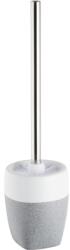 BISK Perie WC cu suport Stone Grey gri-alb (BIS06313)
