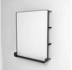 Devo Oglindă baie cu LED, etajeră și poliță Devo Sonus 2.0, 75, 5x94 cm, verde/negru, IP 44 (SO2-LU75x94x27-F72)