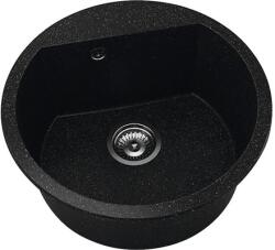 FAT Chiuvetă bucătărie granixit 1 cuvă FAT Avangard 223 Ø51 cm fără picurător Galaxy Black (223-422) Chiuveta