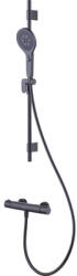 AVITAL Set duș cu termostat AVITAL TROTINA pară duș 3 funcții bară perete 80 cm negru mat (B36251-04)