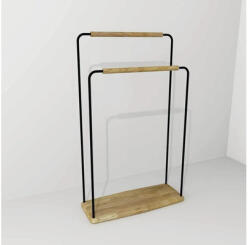 Devo Suport prosop stativ Devo Gloria Oval, 2 brațe, 53x85, 3x19 cm, negru/stejar (OV-STR53-L09D01)