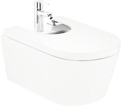 Roca Bideu suspendat Roca Inspira Round, ceramică, 37x56 cm, alb (A357525000)