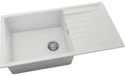 FAT Chiuvetă bucătărie fatgranit 1 cuvă FAT Avangard 229 49x90 cm cu picurător Pure White reversibilă (229-1000) Chiuveta
