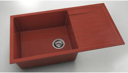 FAT Chiuvetă bucătărie marmură compozită 1 cuvă FAT Avangard 229 49x90 cm cu picurător Ruby red reversibilă (229-14) Chiuveta