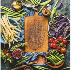 Pure Living Tablou sticlă Pure Living Kitchen Board 20x20 cm (GLA1797D)