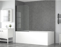 form&style Paravan cadă form&style BAFIA 75x140 cm, 1 element, sticlă transparentă, profil negru (K-035B5-BK)