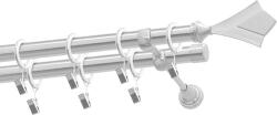Gardinia Galerie metalică dublă Gardinia Salsa 160 cm argintie Ø 19 mm (48-2027618) Suport draperie