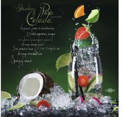 Pure Living Tablou sticlă Pure Living Pina Colada 30x30 cm (GLA1104A)